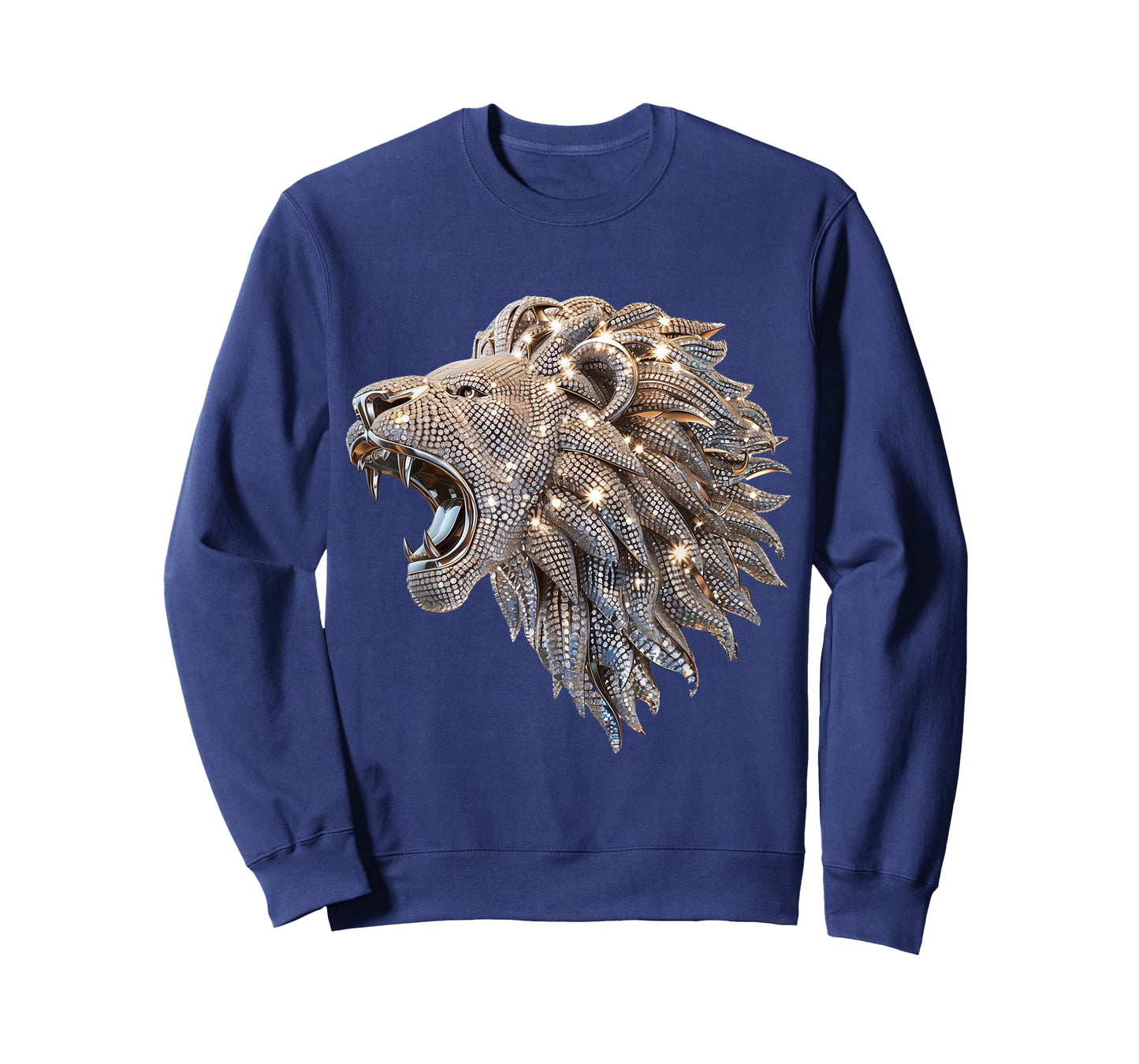 3D Lion Abstract Art Diamonds Roaring King of the Jungle T-Shirt
