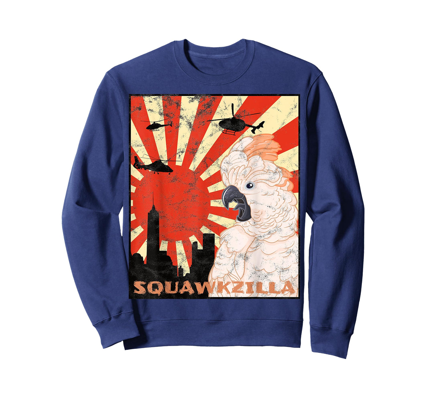 Squawk Zilla Moluccan Cockatoo Parrot Squawking T-Shirt