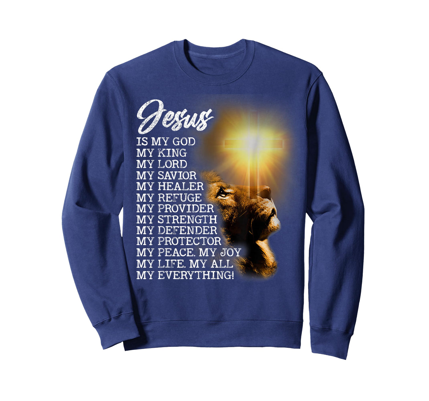 Lion Religious Christian Jesus is My God Lord King Savior T-Shirt