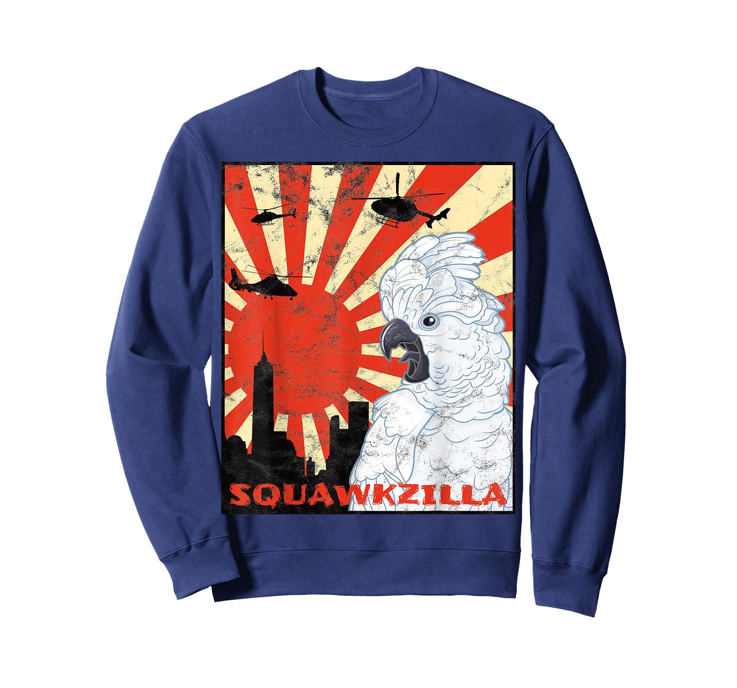 Squawk Zilla Umbrella Cockatoo Parrot Squawking T-Shirt