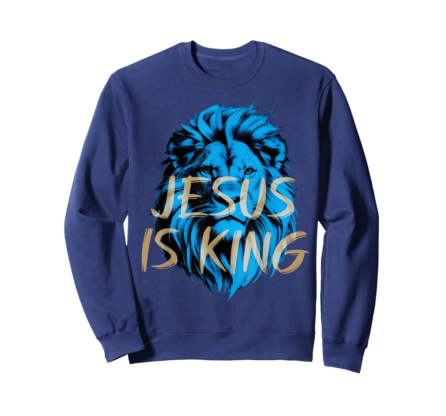 Jesus is King Bible Verse Faith Christian Religious Lion T-Shirt