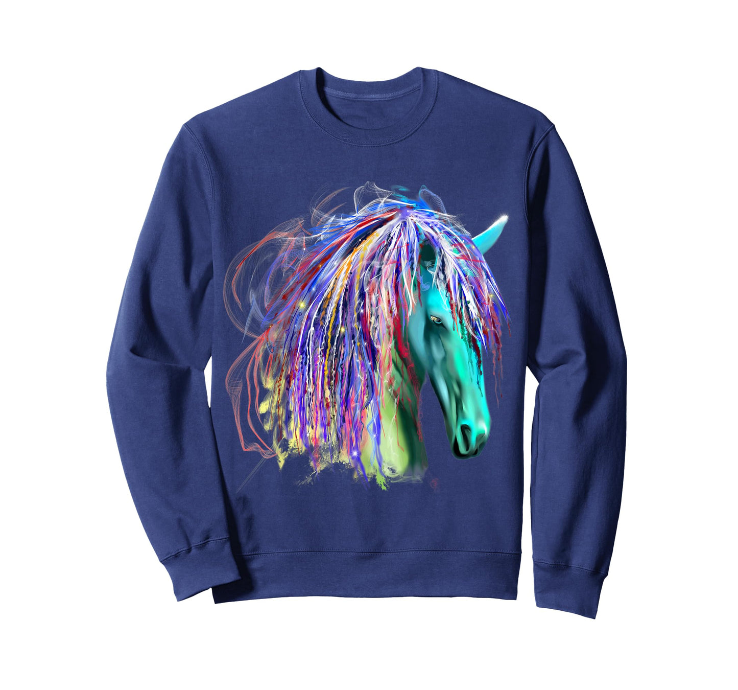 Colorful Rainbow Horse Head Shirt
