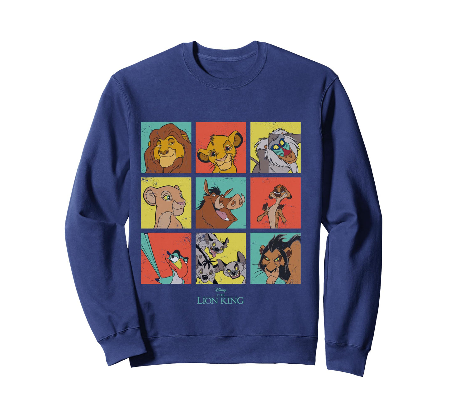 Disney The Lion King Characters 90s Grid Long Sleeve T-Shirt
