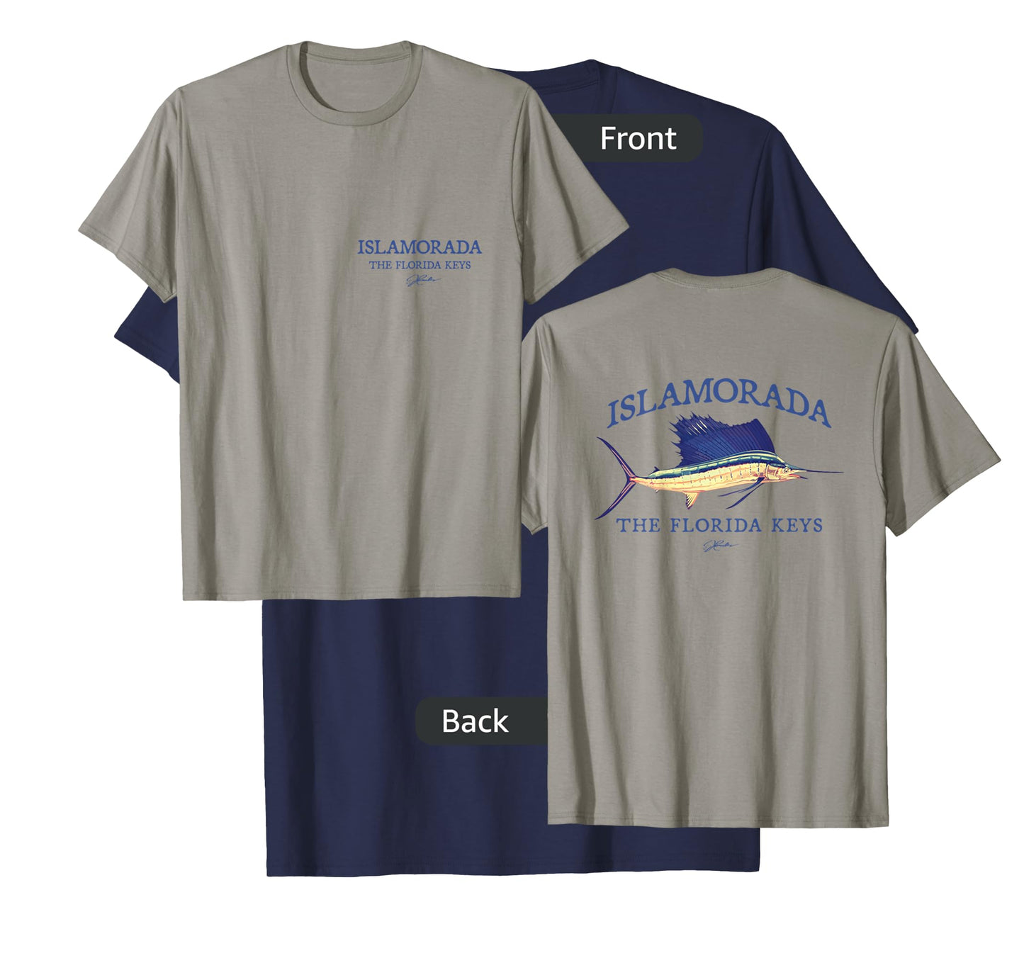 JCombs: Islamorada, FL, Sailfish (2-Sided) T-Shirt