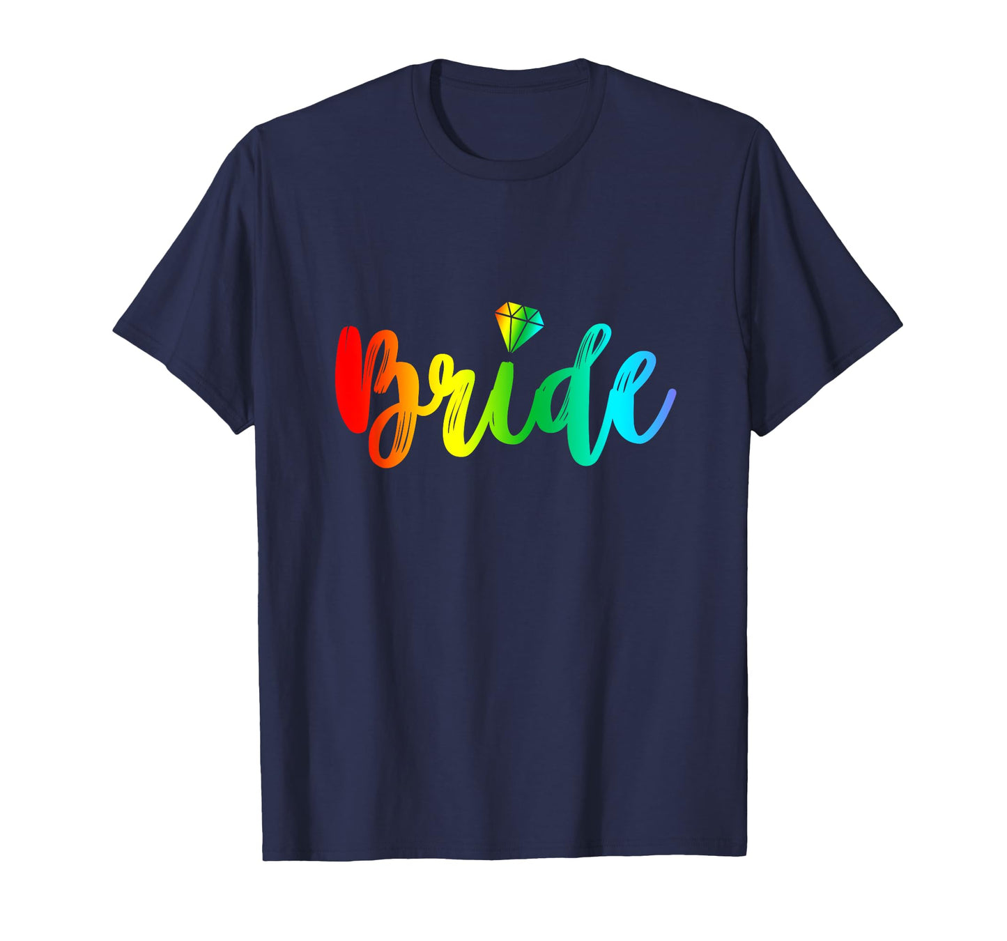 Bachelorette Gay Bride Shirt Rainbow Pride Engaged Party Tee T-Shirt