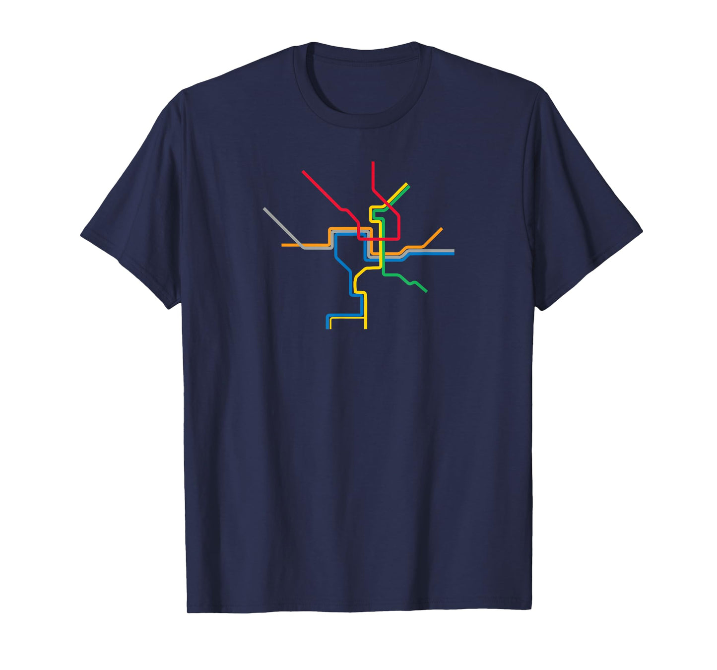 Washington DC Metro Subway Map Shirt - Color Lines T-Shirt