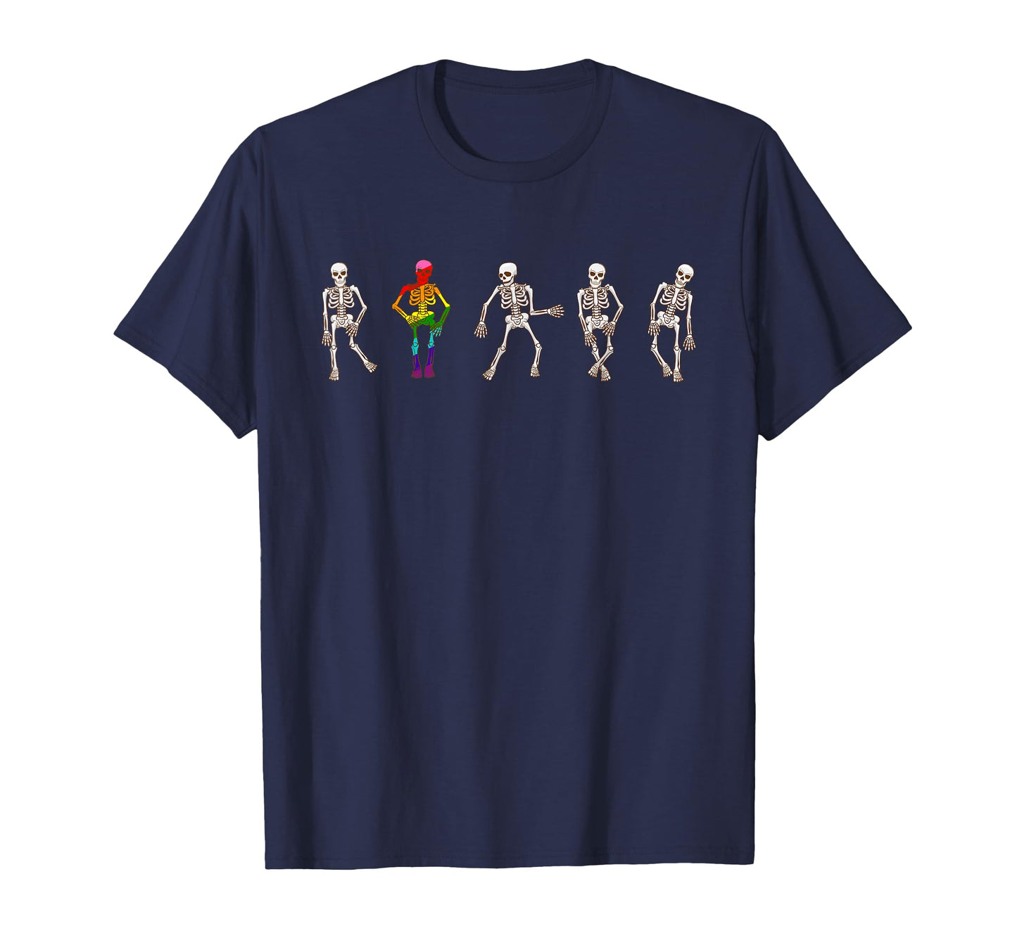 LGBT Party Dancing Skeletons Gay Pride Halloween Costume T-Shirt