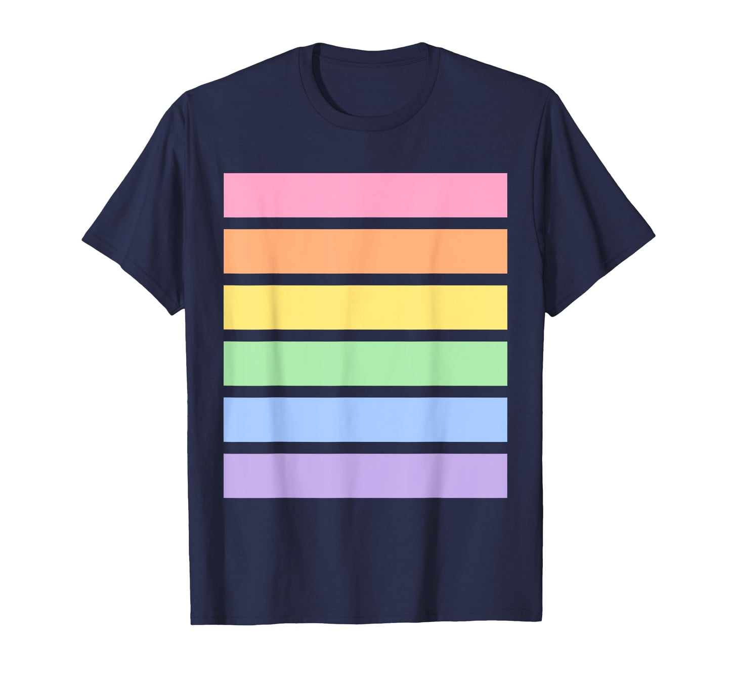 MeadowHeart Rainbow Pastel Striped T-Shirt