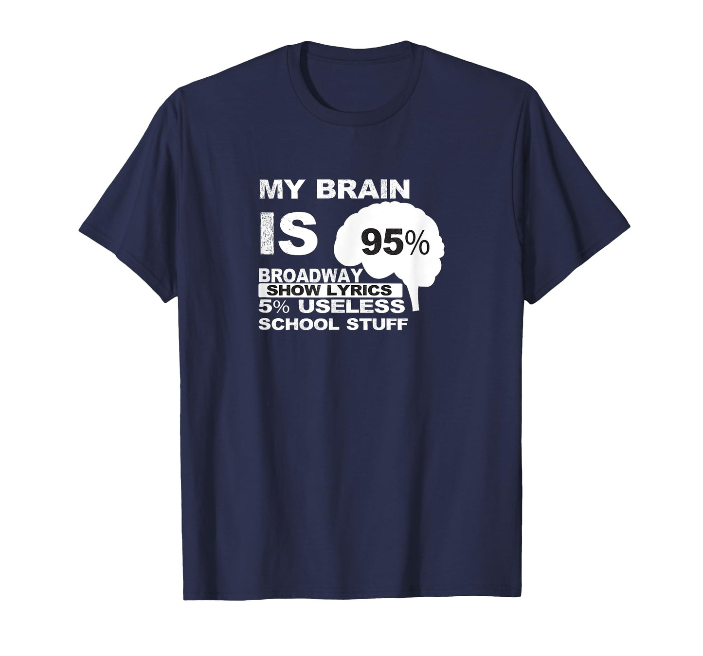 My Brain is 95% Broadway Lyrics TShirt| Fun Theatre Acting T