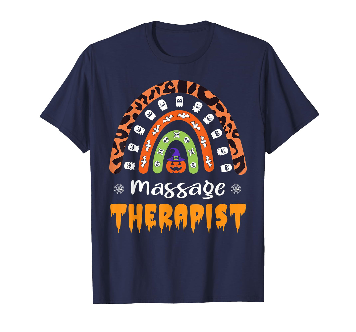 Massage Therapist Leopard Rainbow Halloween Costume T-Shirt