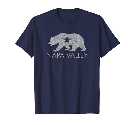 Napa Valley Shirt- Distressed California Flag Design T-Shirt