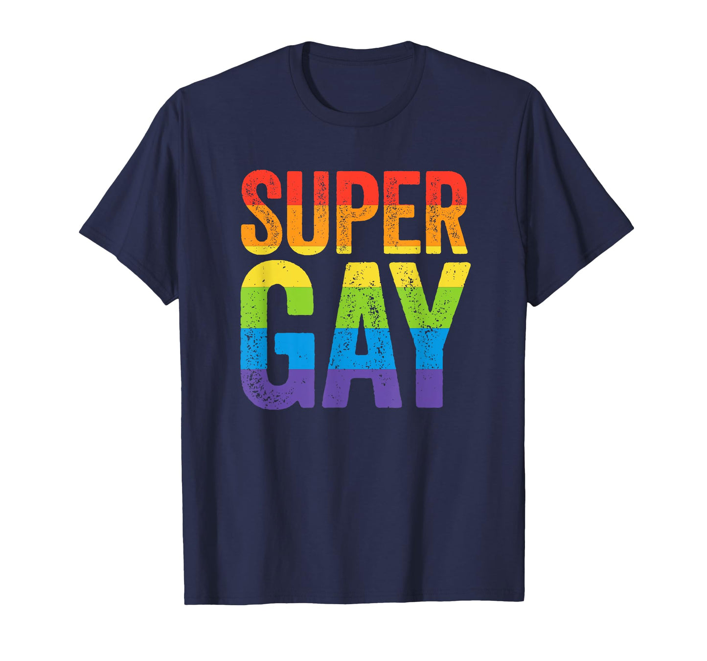 Super Gay T Shirt - LGBT Pride Rainbow Flag Gay Lesbian T-Shirt