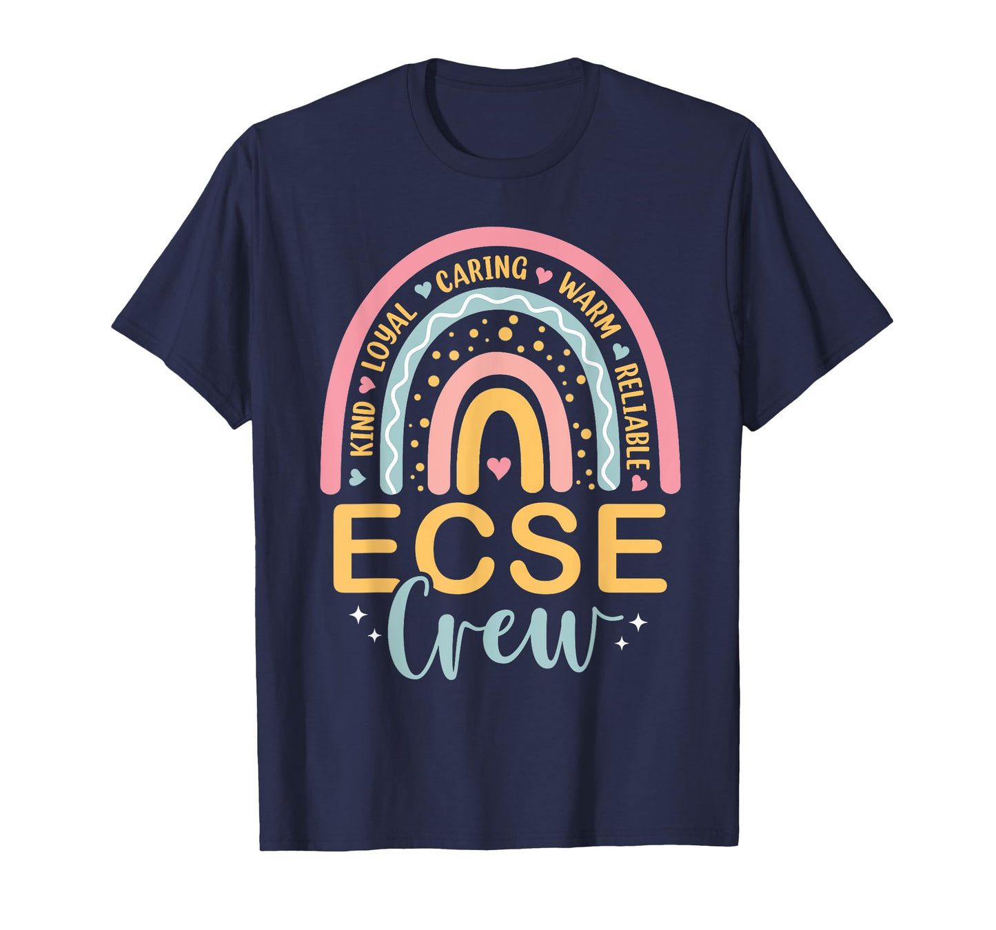 Early Childhood Special Education SPED Rainbow ECSE Crew T-Shirt