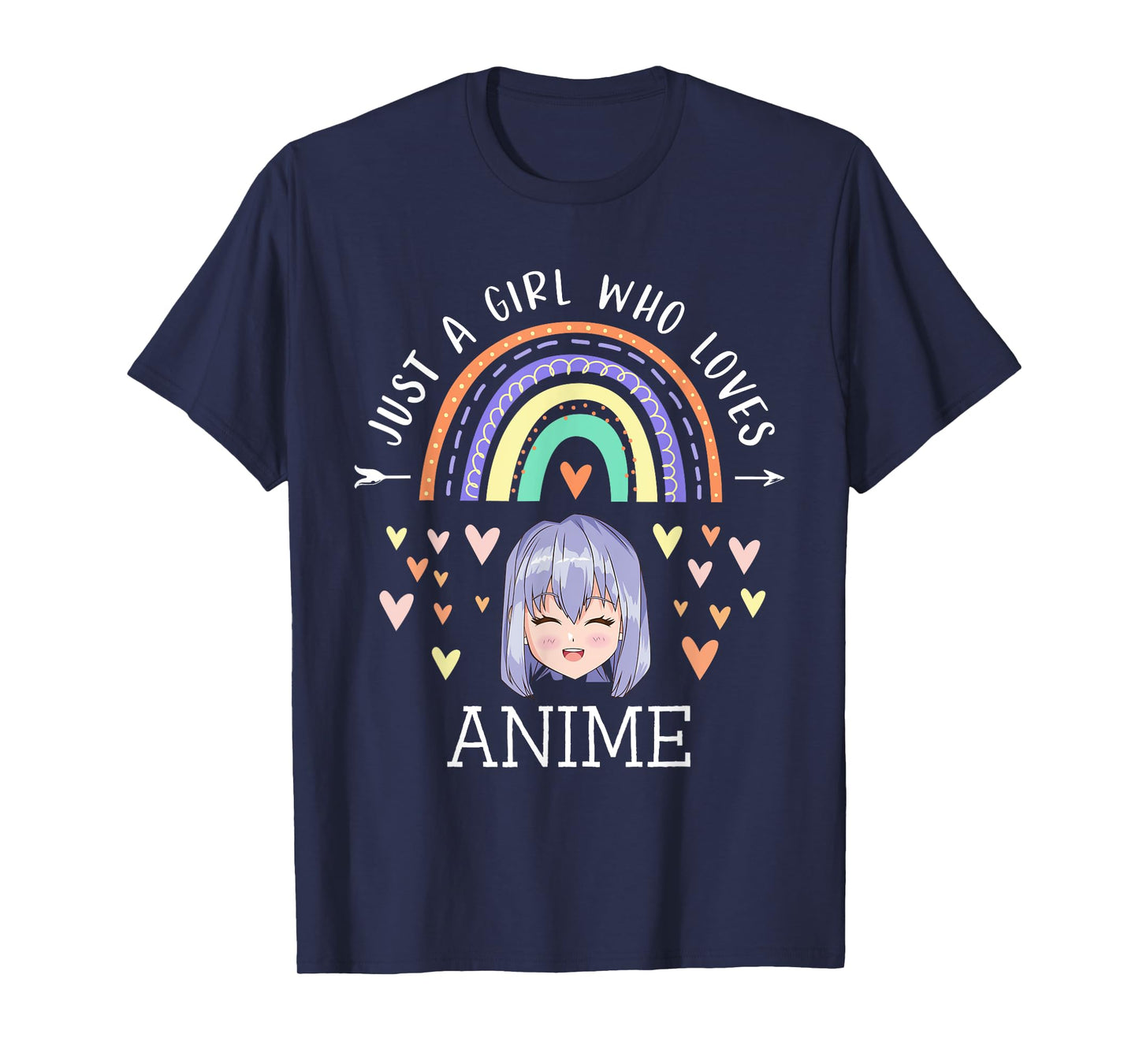 Just A Girl Who Loves Anime Rainbow Gifts For Anime Lover T-Shirt