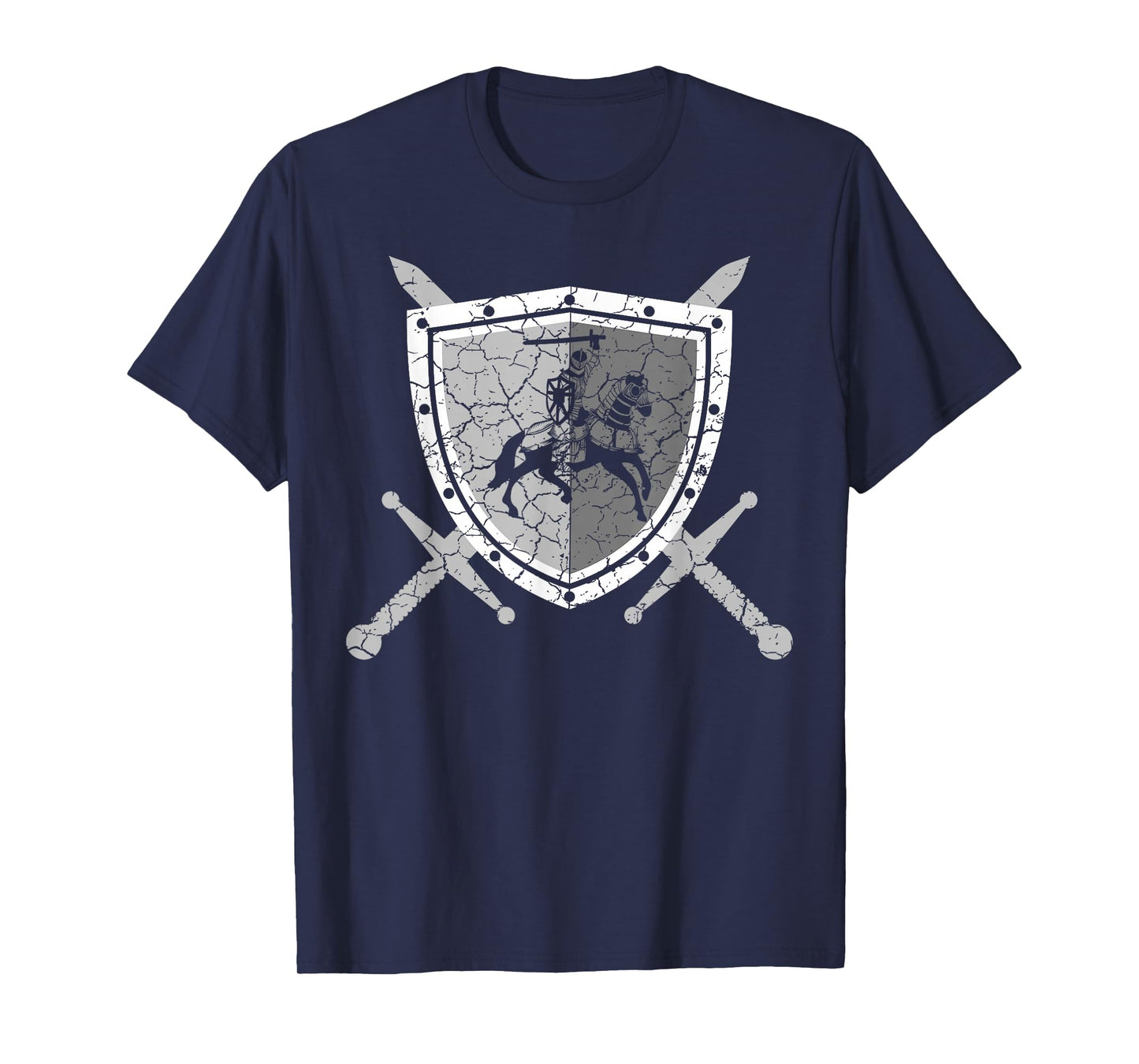 Knight Armor with Lions on The Breastplate Medieval Knight T-Shirt Small