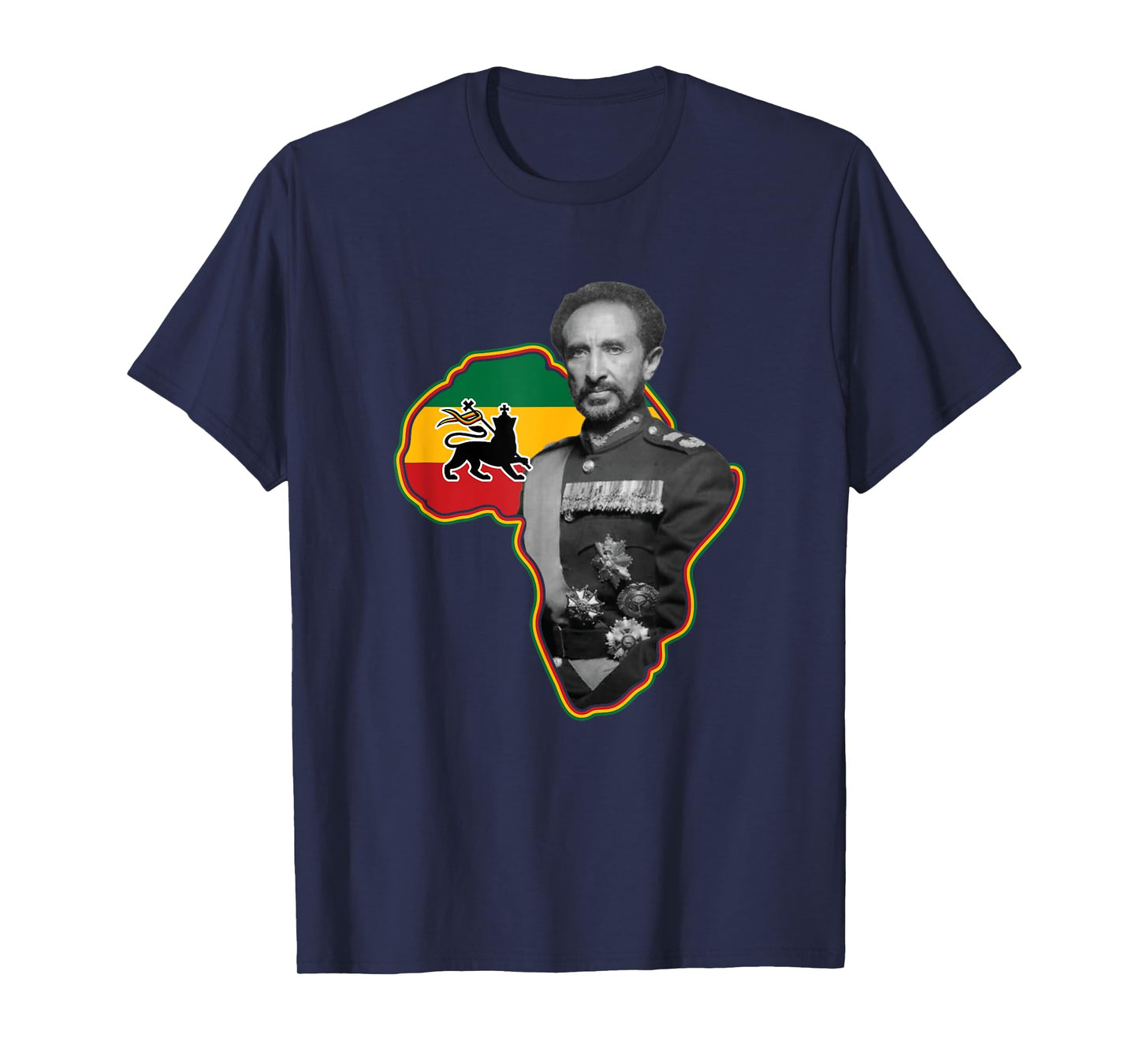 One Love Rasta Merch African Hero Haile Selassie I T-Shirt