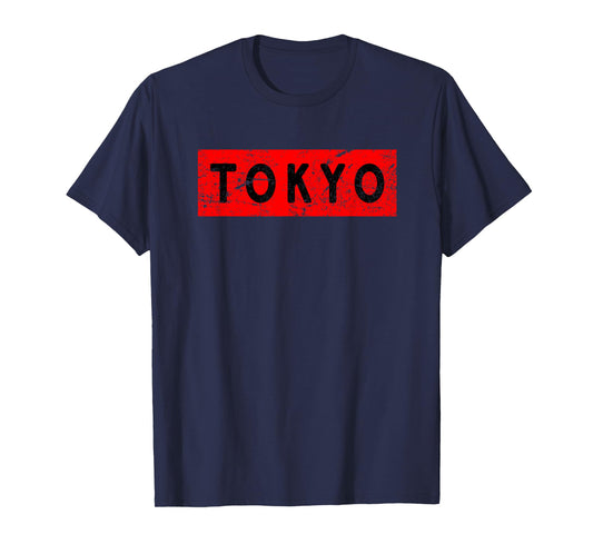 Tokyo Letter Print T-Shirt Japan Vintage Sign Tee Shirt Gift