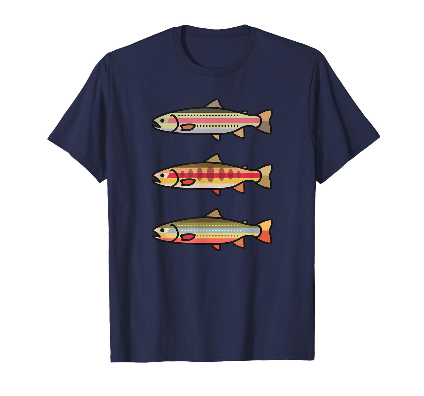Rainbow Golden Brook Trout T-Shirt Fishing Gift for Anglers T-Shirt