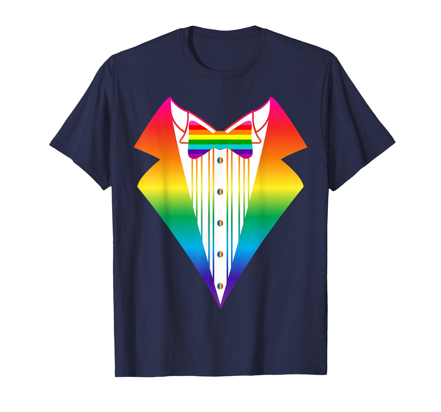LGBT Tuxedo | Rainbow LGBTQI Tux Pride T-Shirt T-Shirt