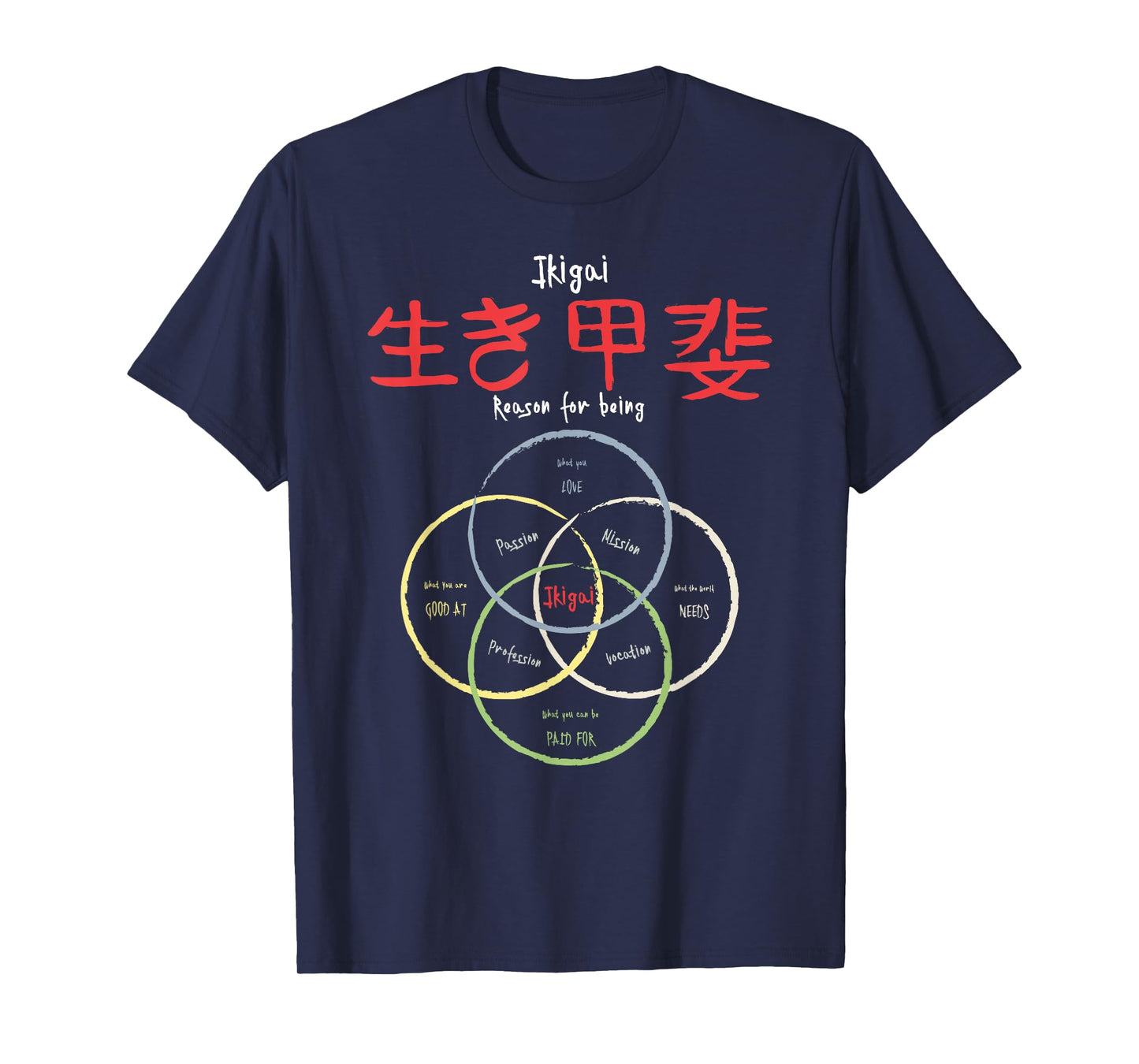 Ikigai - Reason for being calligraphy T-shirt / motivational T-Shirt
