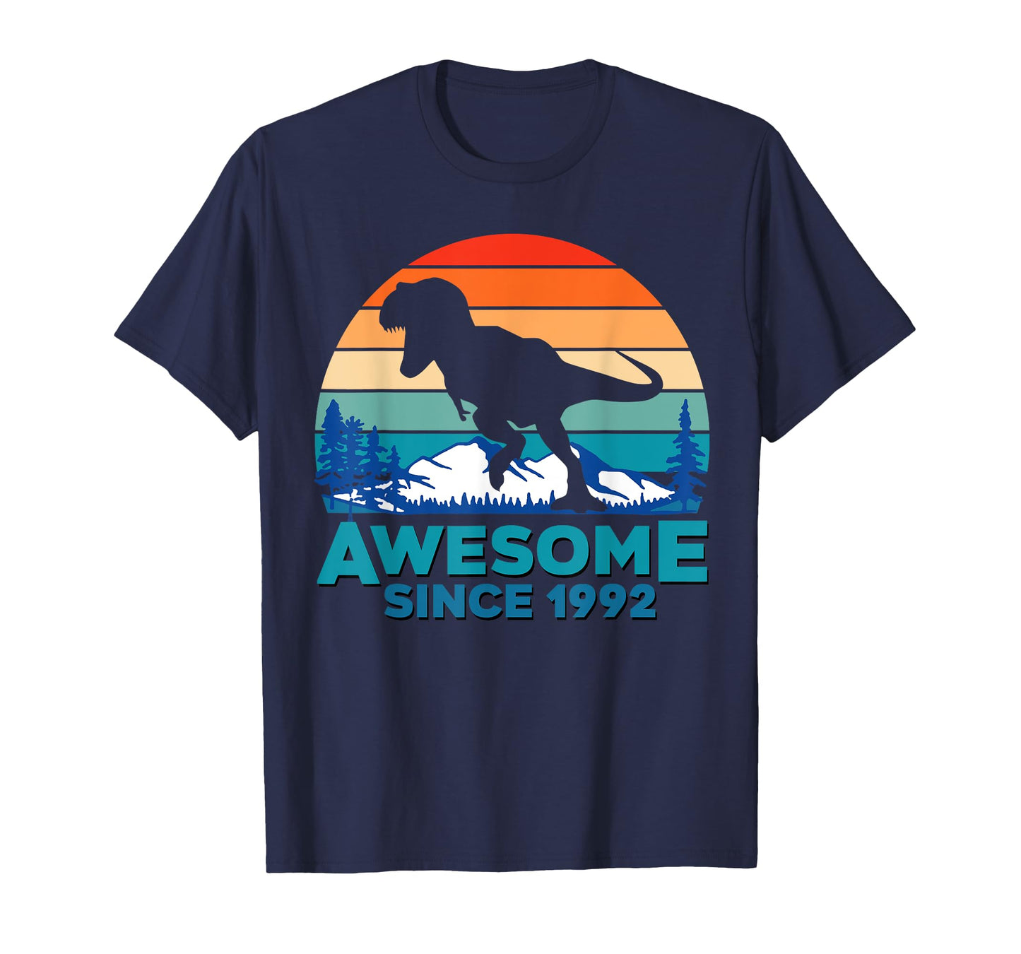 Awesome Since 1992 T-Shirt 28 Years Old Dinosaur Gift T-Shirt