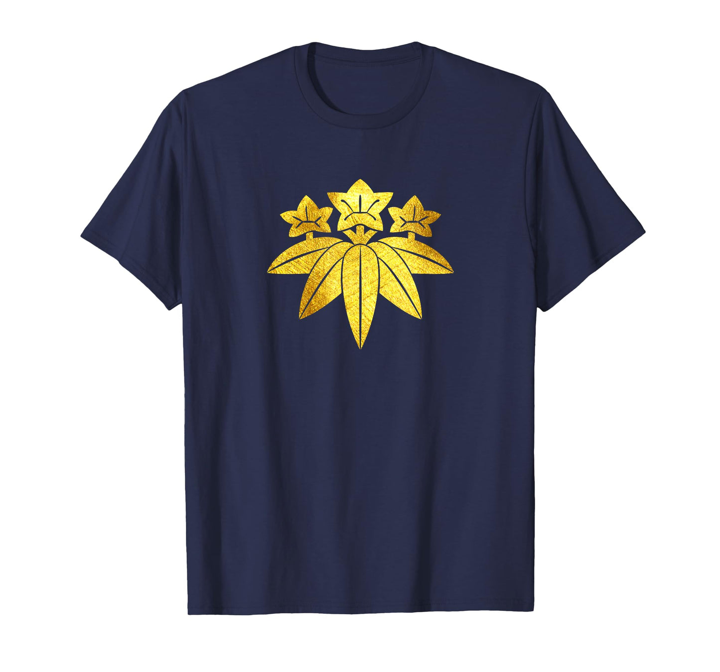 Kamakura Minamoto Mon Japanese clan in faux gold T-Shirt