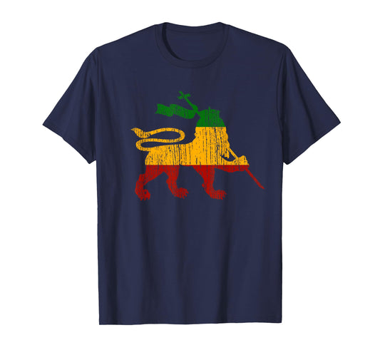 Lion of Judah T-Shirt Rastafari Rasta Reggae Jamaica Gift T-Shirt