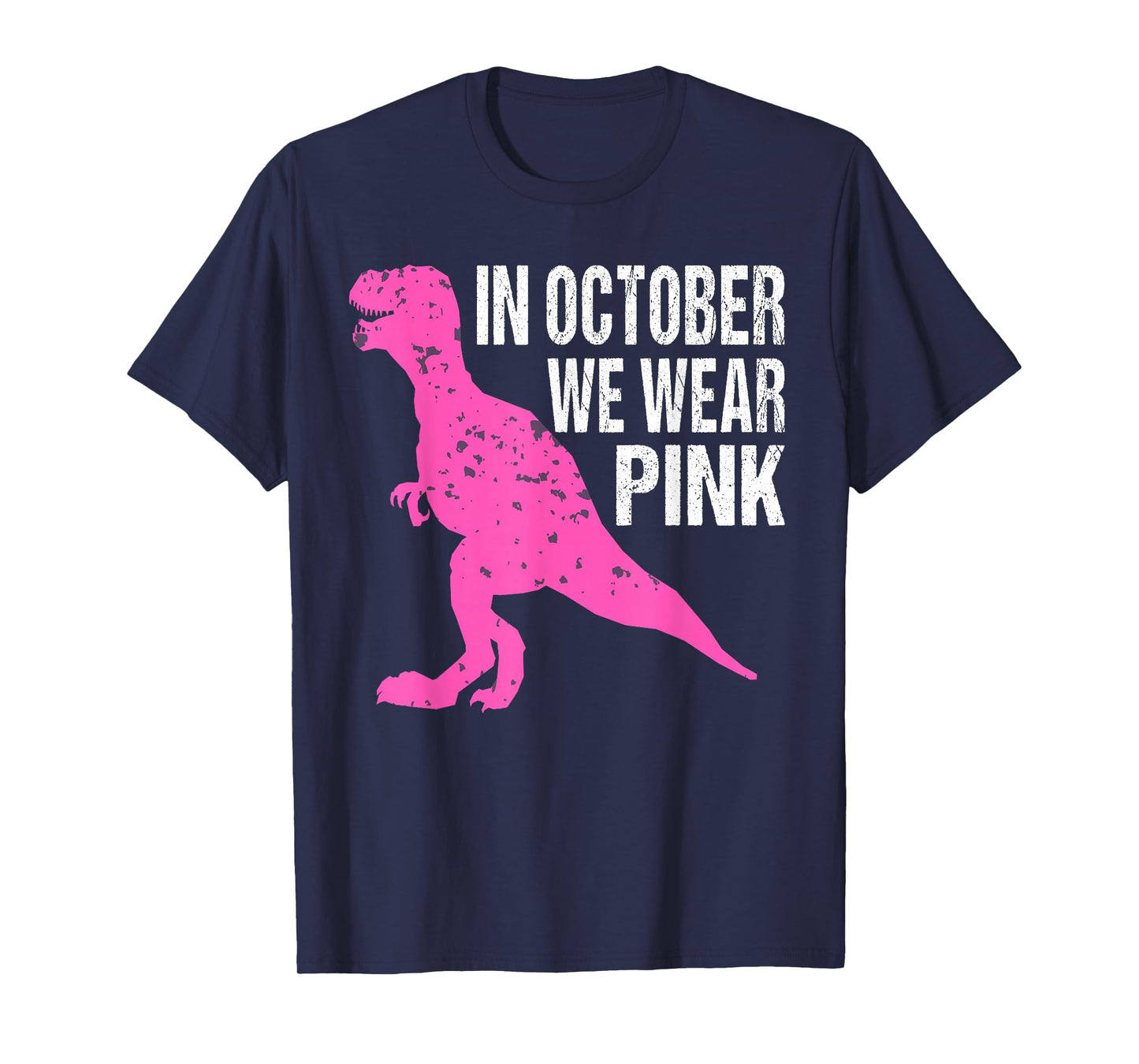 in October We Wear Pink Breast Cancer Awareness Kids Boys T-Shirt