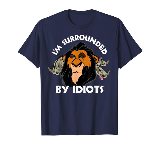 Disney The Lion King Scar I'm Surrounded by Idiots Portrait T-Shirt