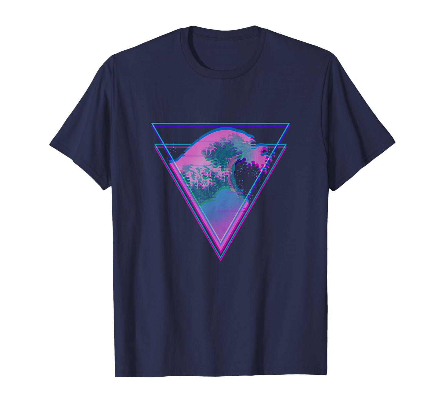 Kanagawa Great Wave Japan Aesthetic Vaporwave E-Girls Glitch T-Shirt