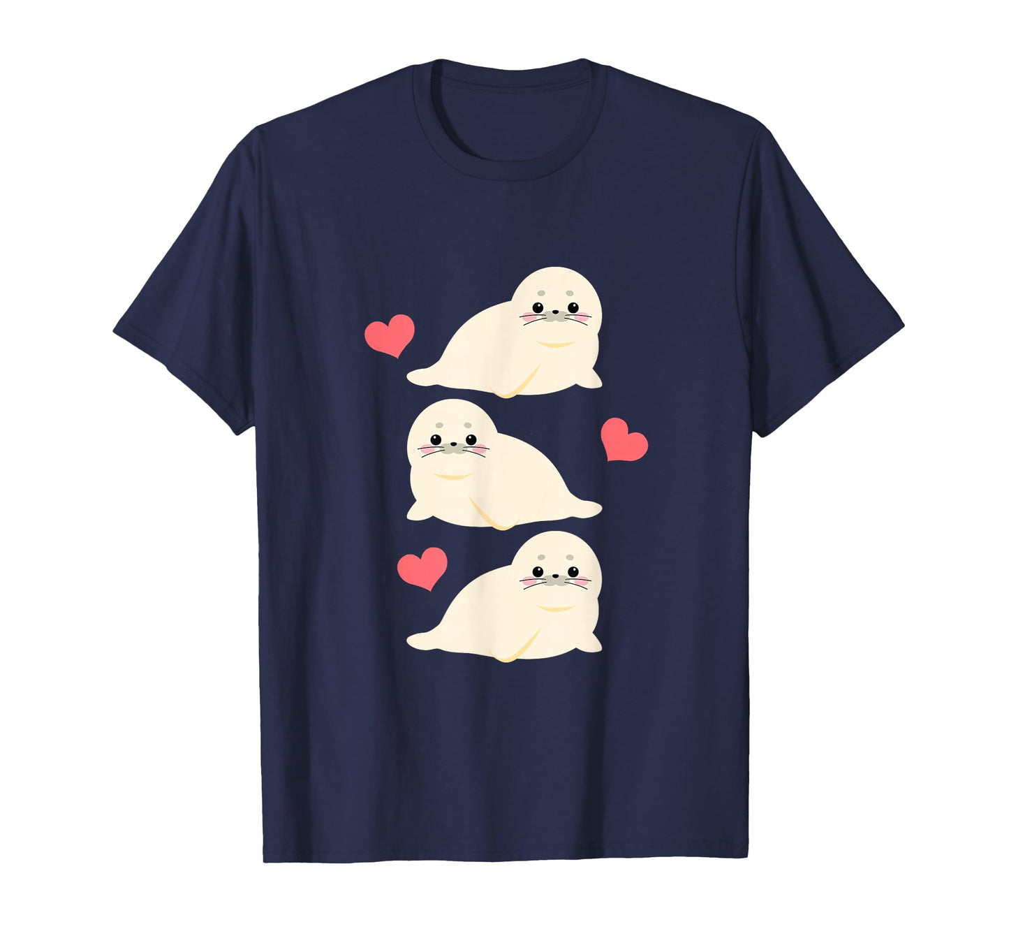 Sea Lions Make Me Happy T-Shirt Gift for Harp Seal Lover Tee T-Shirt