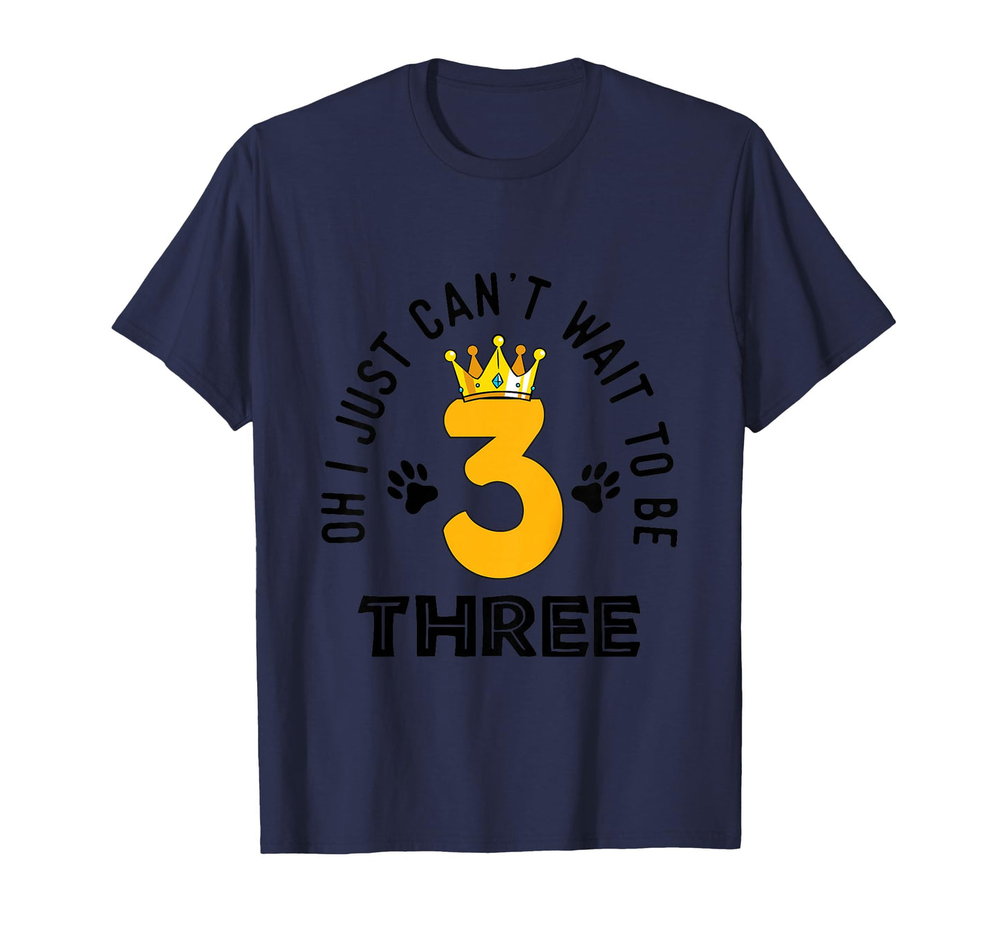 Just Can't Wait To Be Three Kids 3 Year Old Lion Birthday T-Shirt