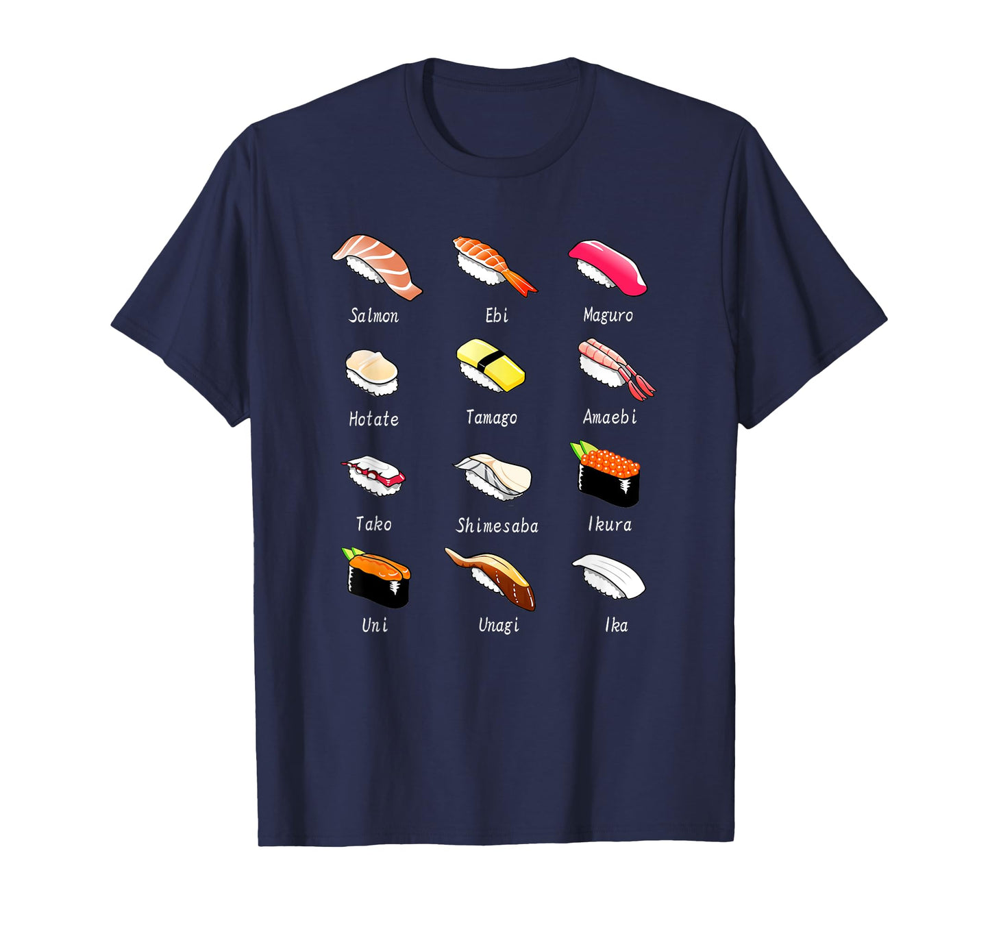 Sushi Nigiri Tee Shirt, Japanese Food Graphic T-Shirt