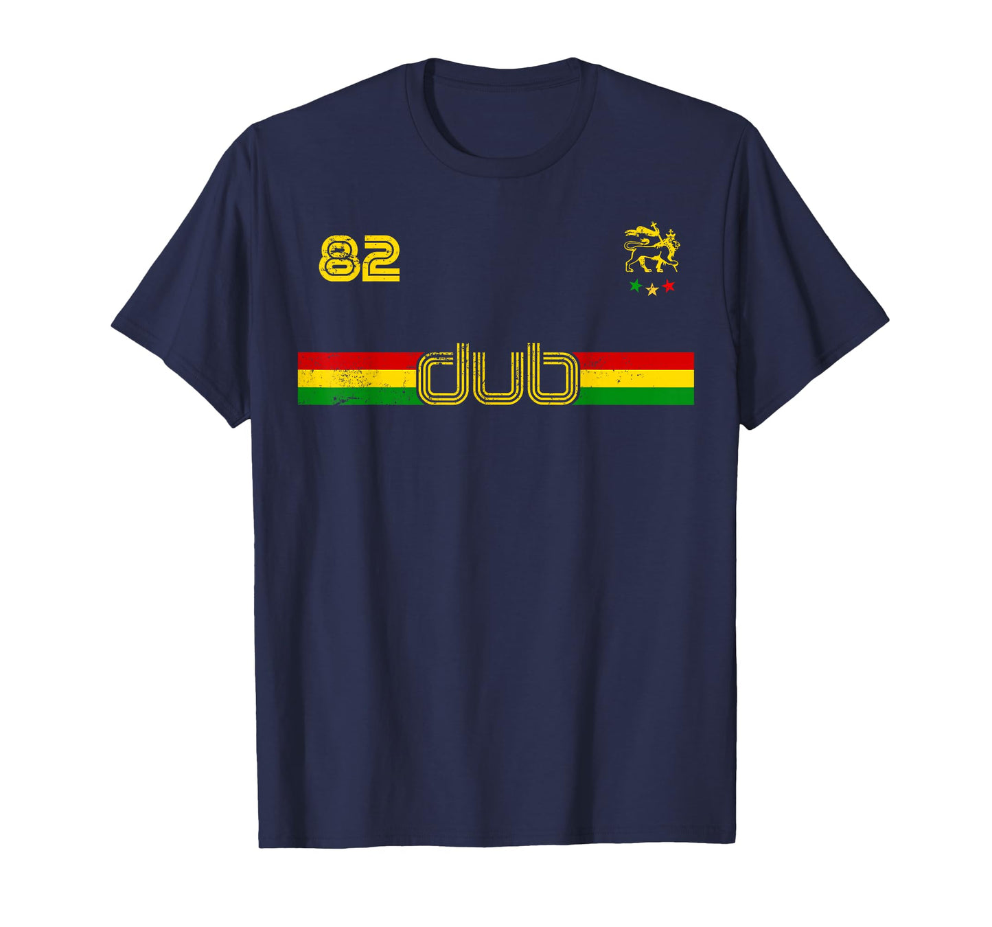 DUB -Reggae Rastafari Ethiopia Jamaica Football Soccer style T-Shirt