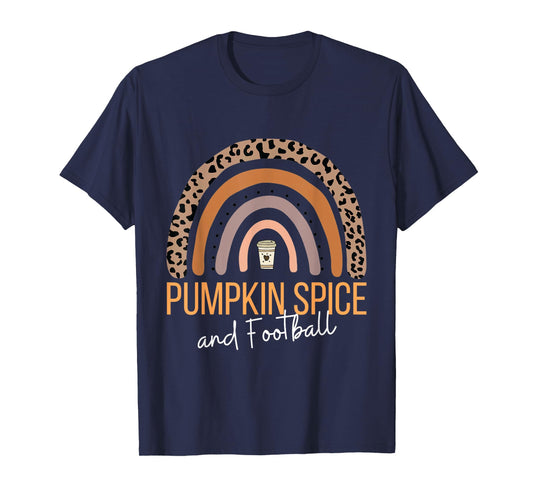 Pumpkin Spice and Football Boho Fall Tee For Women T-Shirt