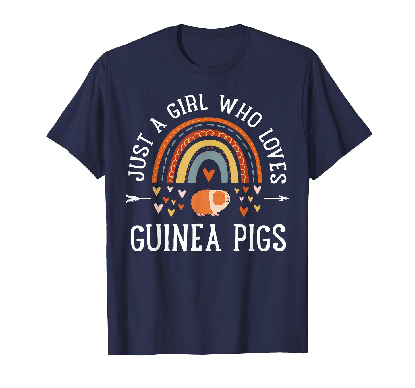 Just A Girl Who Loves Guinea Pigs Rainbow Gifts Cavy Lover T-Shirt