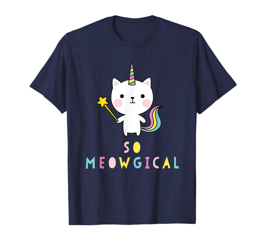 So Meowgical Caticorn Cat Unicorn Rainbow Kittycorn Cute T-Shirt