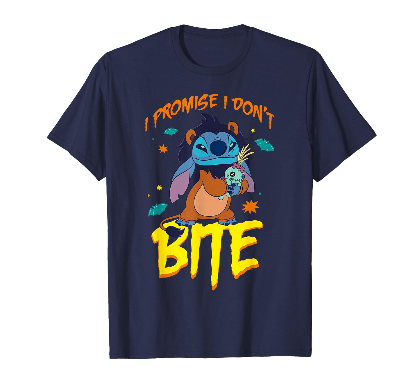 Disney Stitch Scar Costume I Promise I Don't Bite Halloween T-Shirt