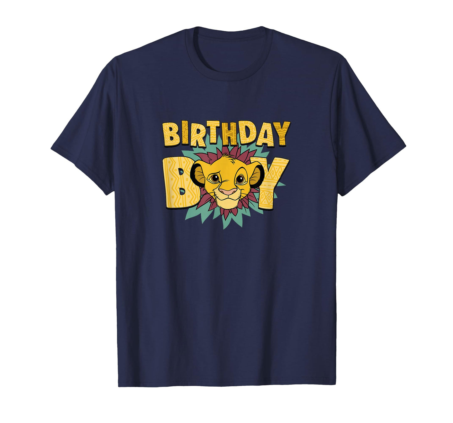 Disney The Lion King Birthday Boy Simba Big Face Chest Logo T-Shirt