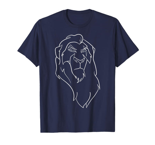 Disney Lion King Scar Line Art Graphic T-Shirt T-Shirt