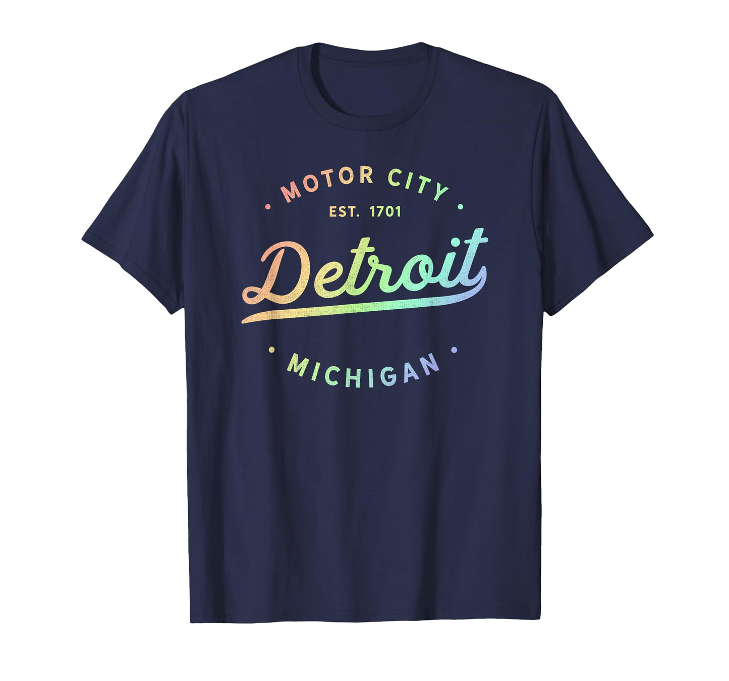 Detroit Michigan Rainbow Sassy Motor City Pride Design T-Shirt