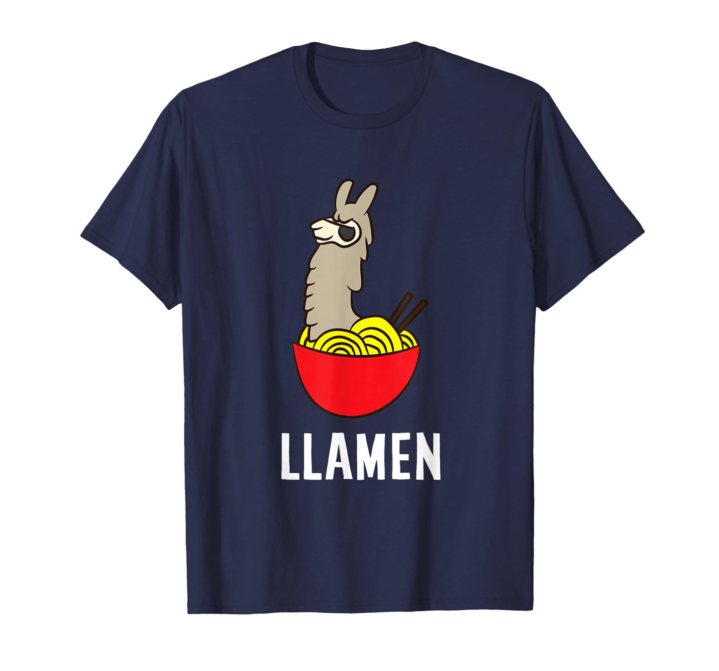 Funny Llama LLamen Noodles Chinese Food Llama T-Shirt