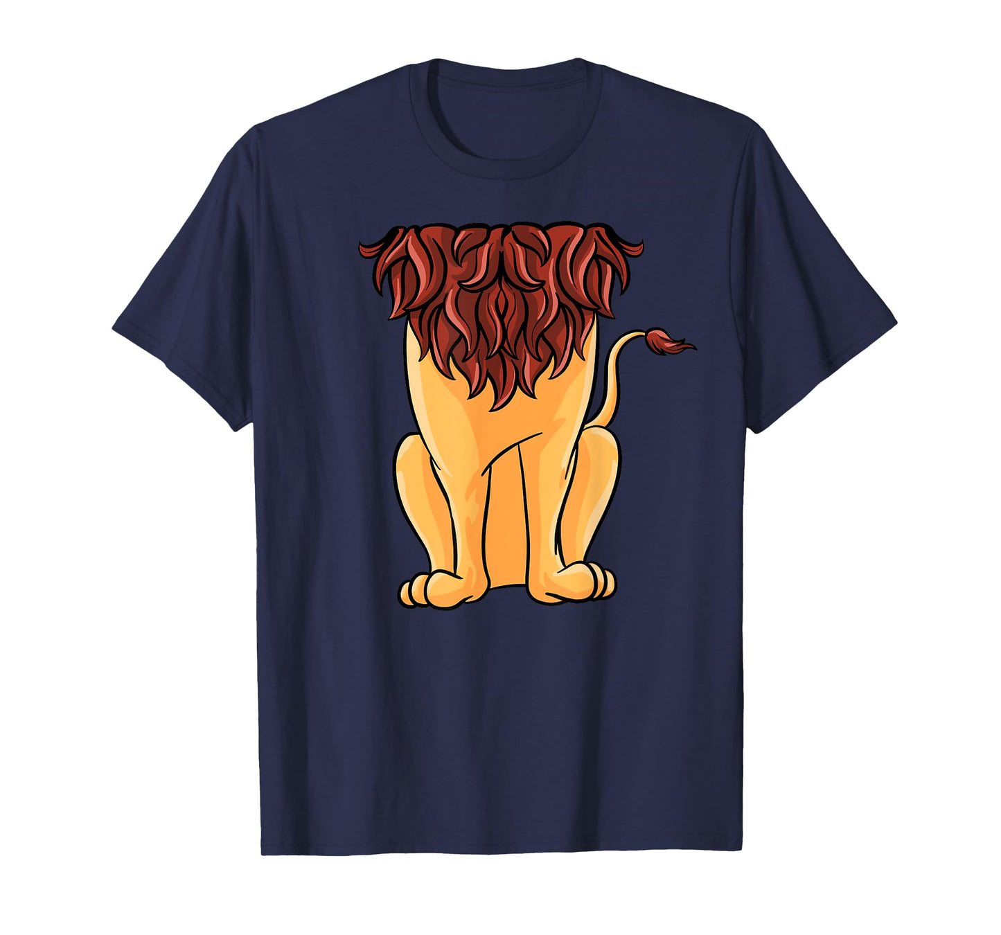 Cute Headless Lion Costume Halloween Funny Big Cat Mane Gift T-Shirt