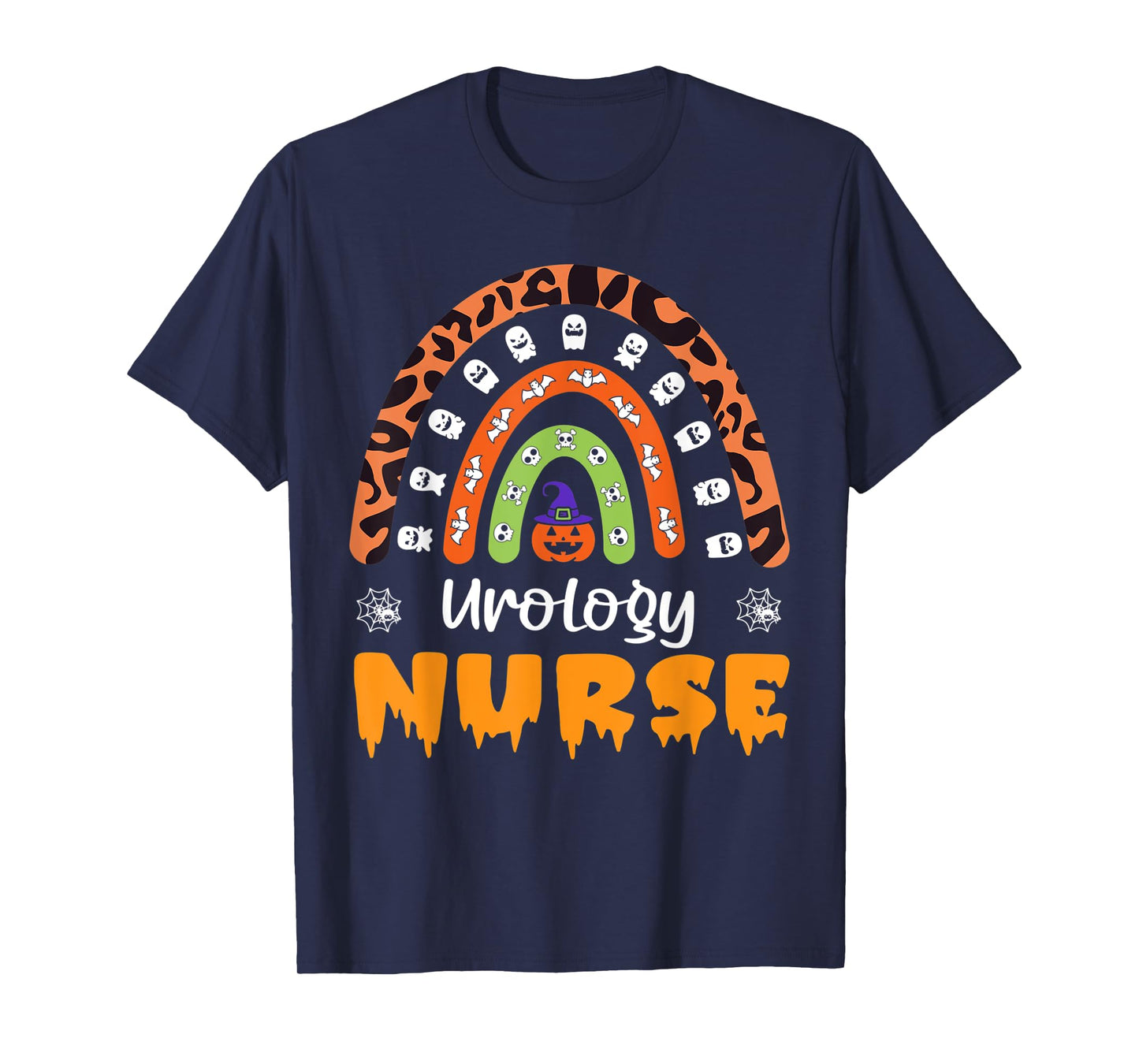 Urology Nurse RN Leopard Rainbow Women Halloween Costume T-Shirt