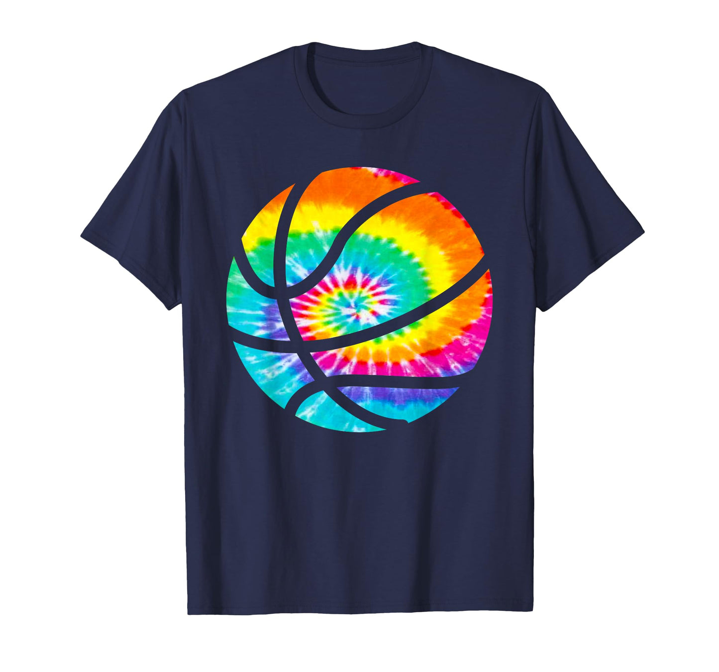 Basketball Tie Dye Shirt - Rainbow Trippy Hippie Tee Shirt T-Shirt