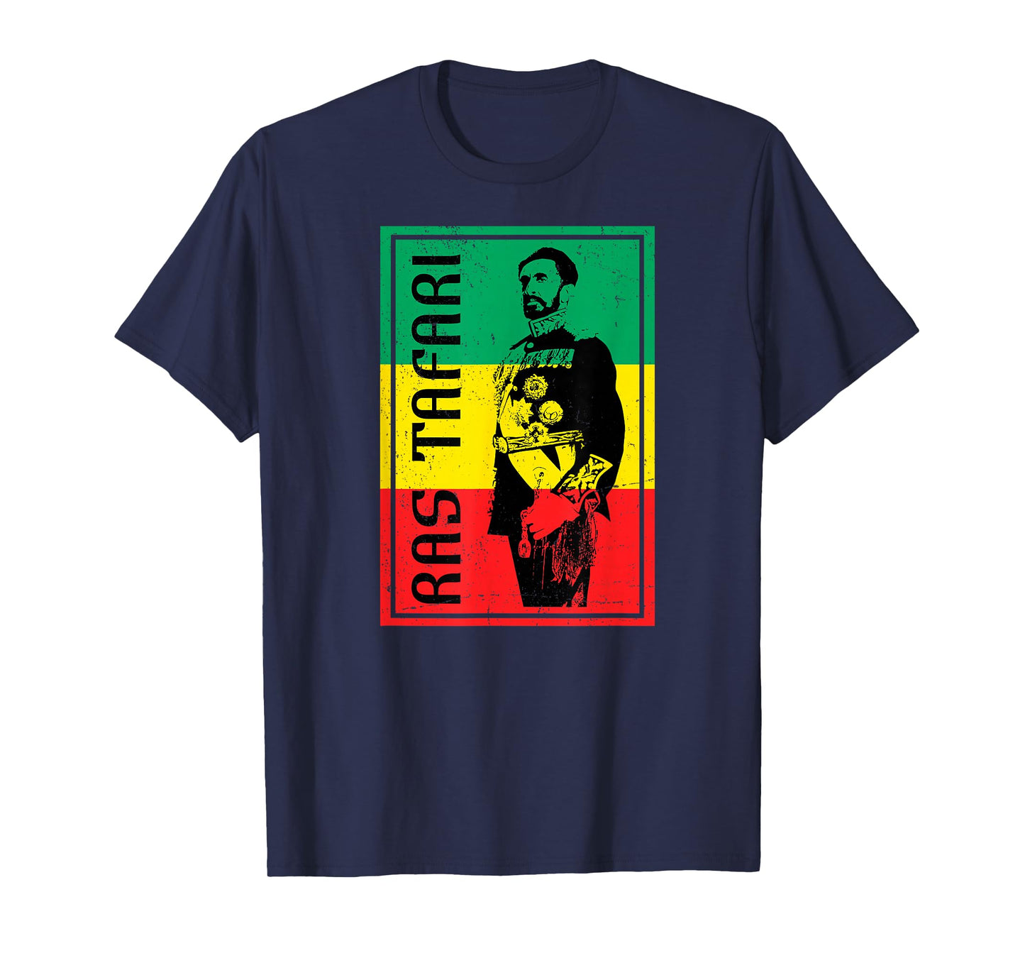 RAS TAFARI Kaiser Haile Selassie Ethiopia Reggae Rasta T-Shirt