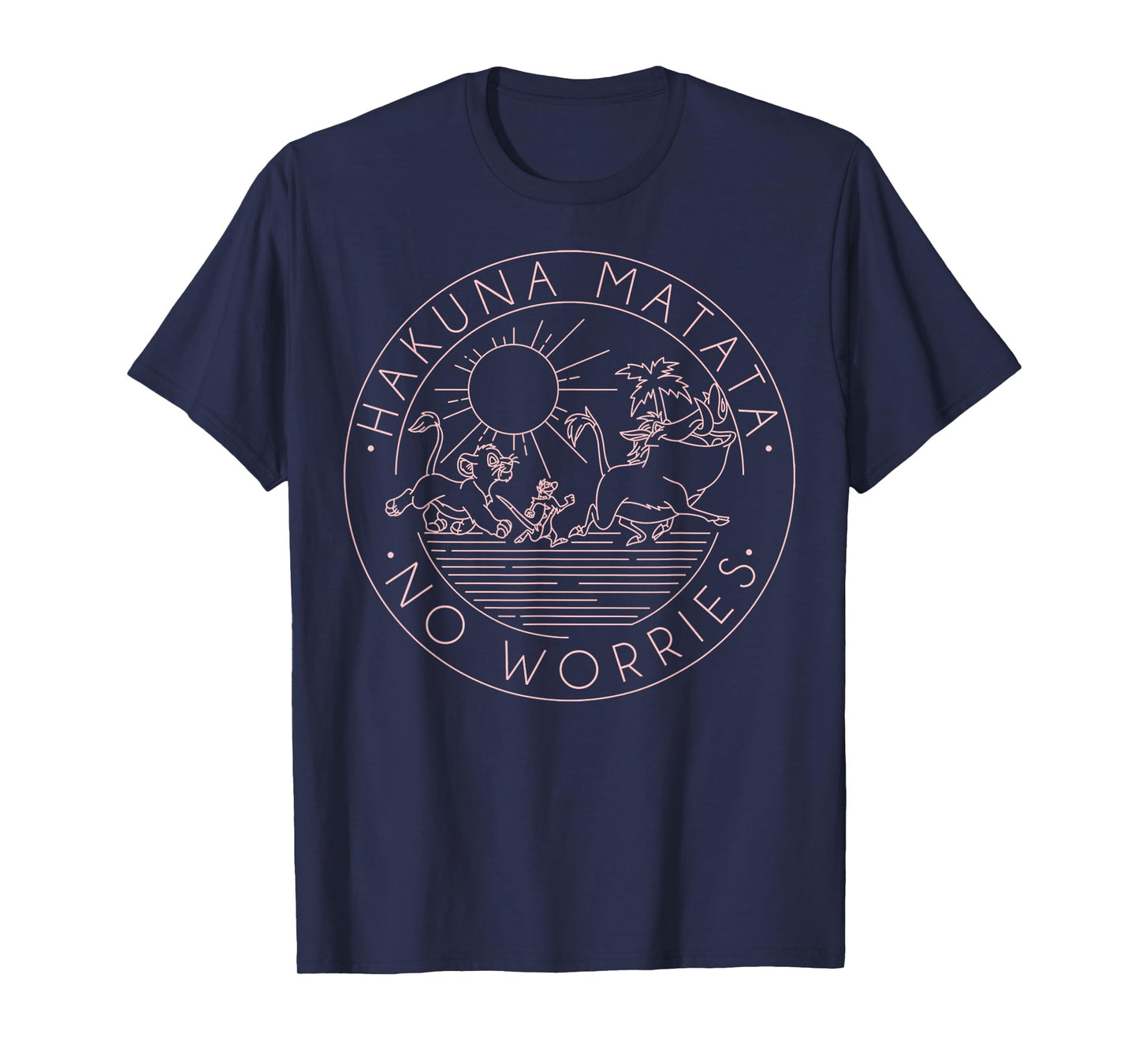 Disney The Lion King Hakuna Matata No Worries Outline Logo T-Shirt
