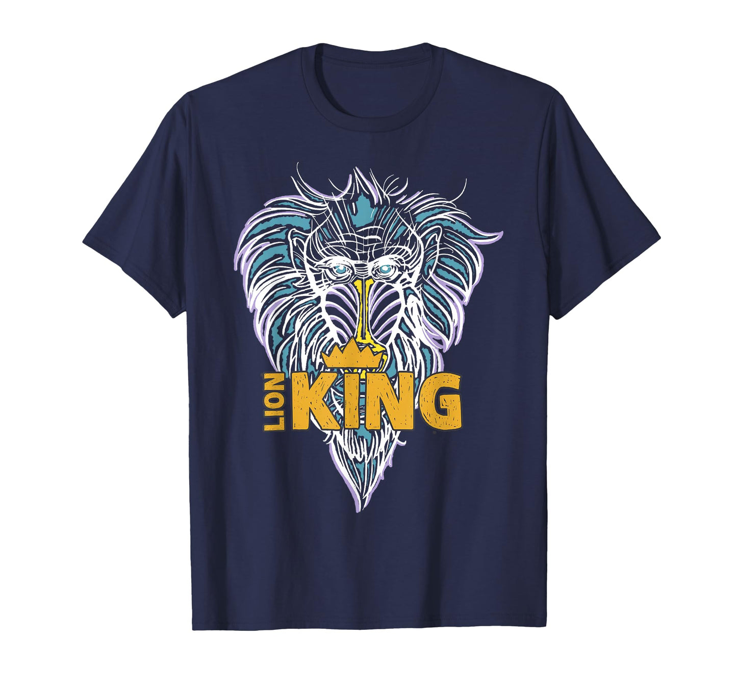 Disney The Lion King Pastel Rafiki Crown Logo T-Shirt
