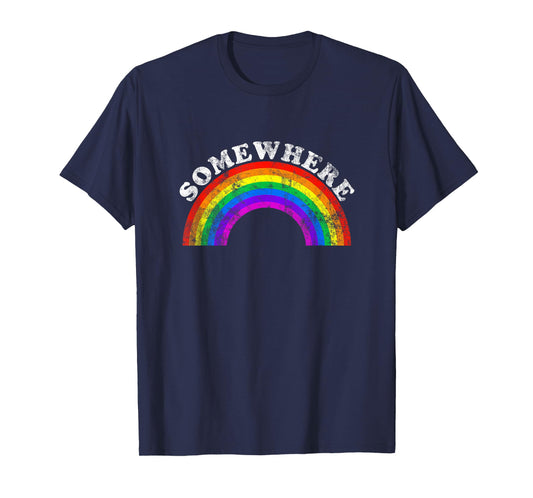 Somewhere Over the Rainbow | Vintage Pride T-Shirt T-Shirt