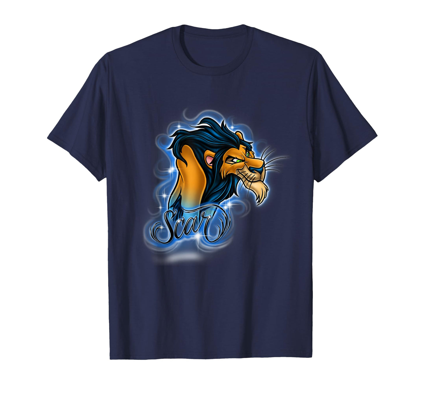 Disney Lion King Scar Airbrushed Portrait Logo T-Shirt